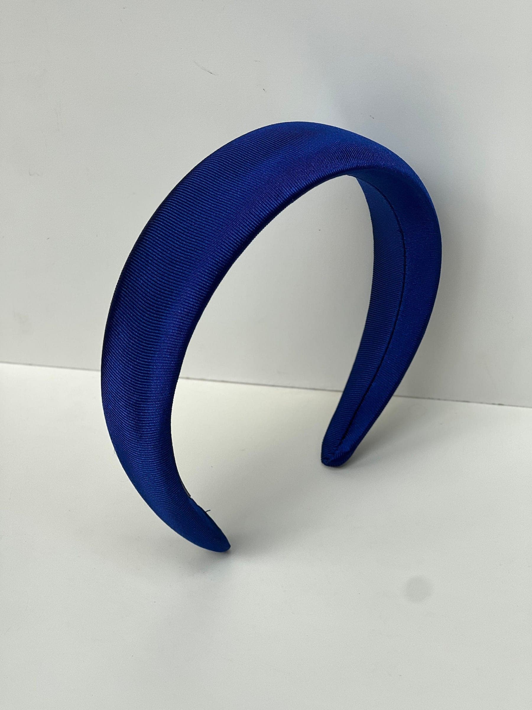Parliament Blue Satin Headband - Classic and Fashionable Women's Hairband with Padded Design for Special Occasions