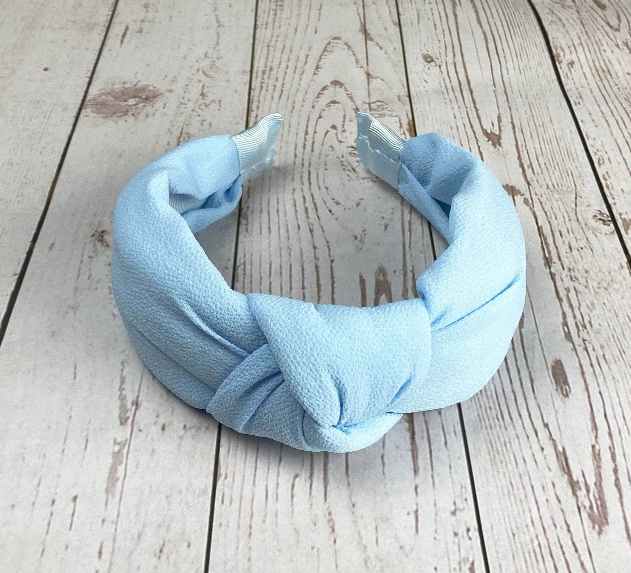 Light Blue Knotted Headband-Padded Fabric Hairband-Women’s Twist Headband-Chic Soft Hair Accessory-Stylish Gift for Her