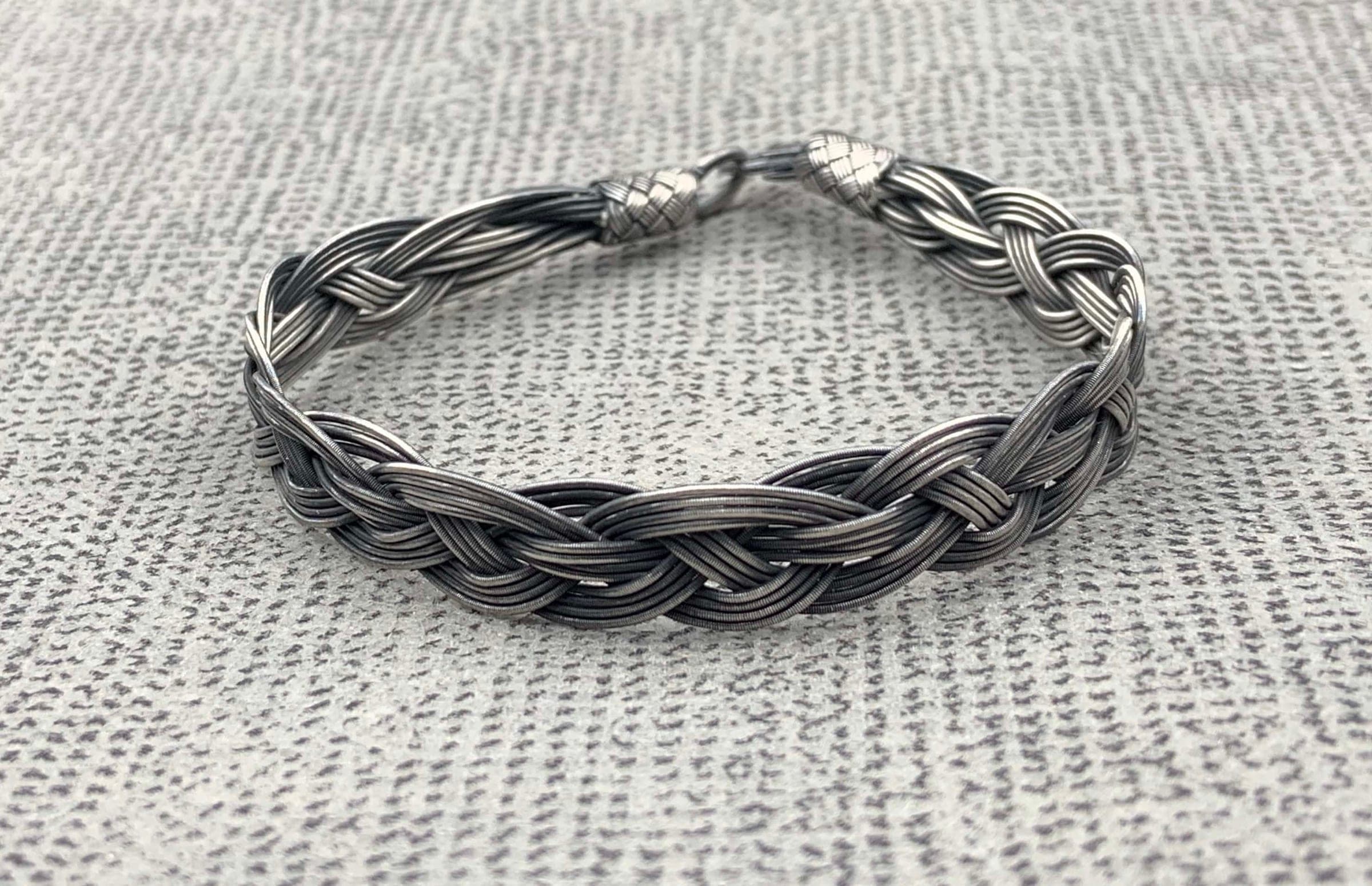 MENS WELDED BRACELET, Woven Wire Bracelet, Silver Unique Chain Bracelet In Boho & Hippie Style, Teenagers Fashion Wear, Sentimental Gift