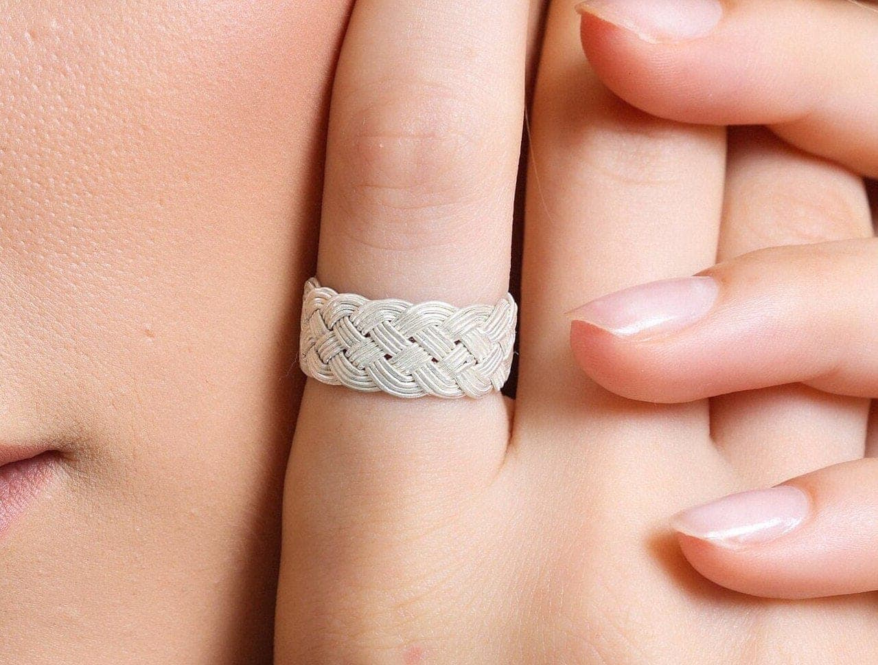 Handcrafted Sterling Silver Weave Ring - Classic Braided Design