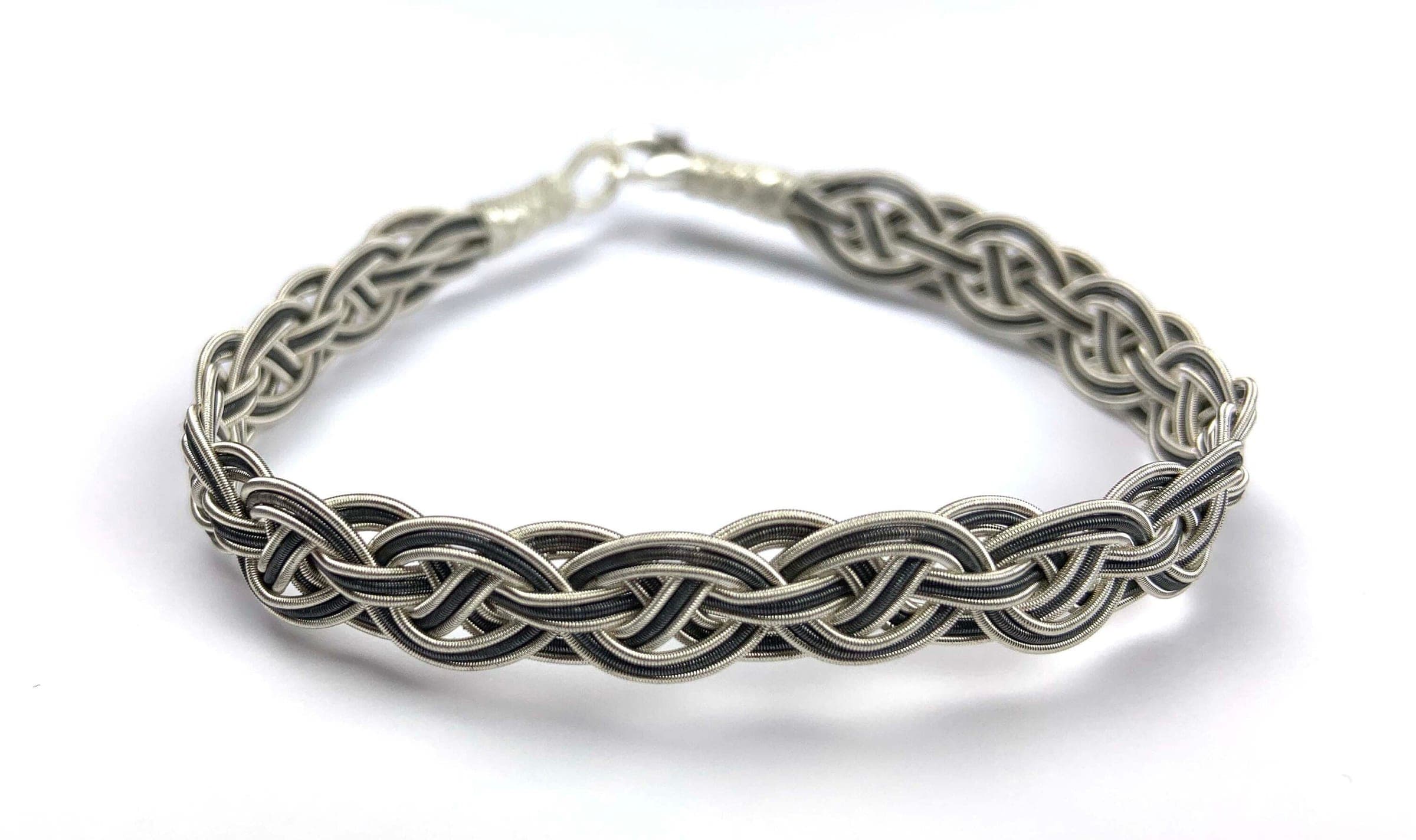 Silver Braided Bracelet for Men - Thick Chain Inspirational Jewelry - Luxury Boyfriend Gift